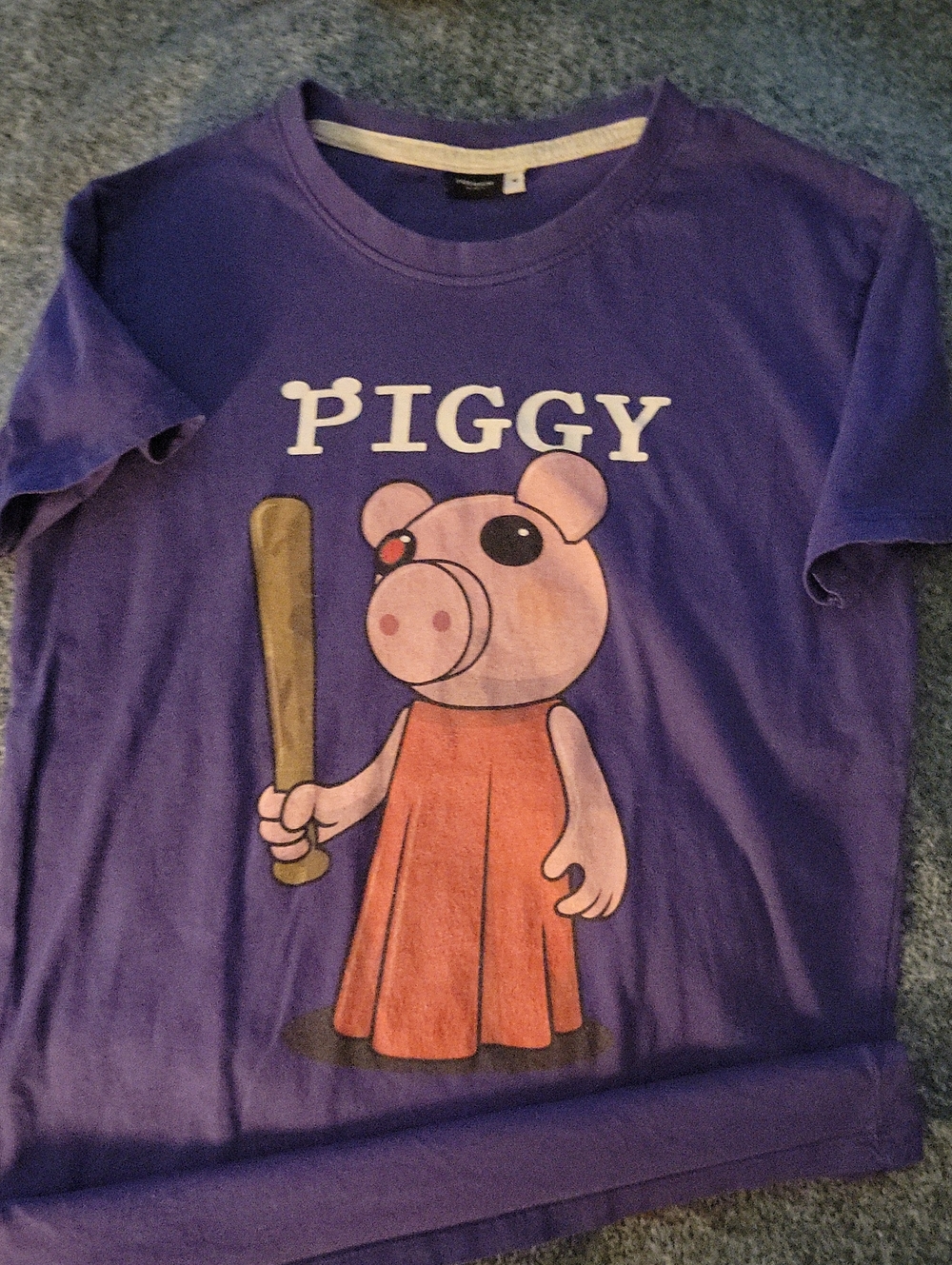 Kids Purple Piggy Graphic Tee - Purple